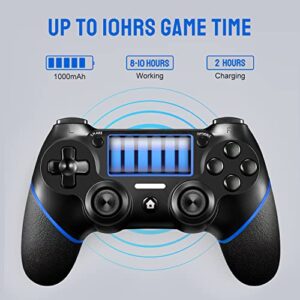 GEOARAL Wireless Controller Compatible with PS4/PC/Slim/Pro with Audio Function and Built-in 6-Axis Gyroscope