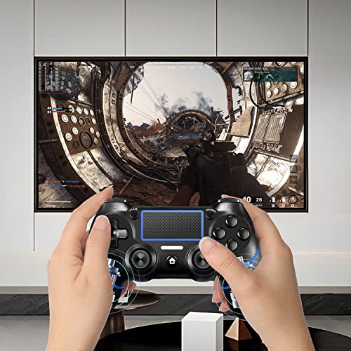 GEOARAL Wireless Controller Compatible with PS4/PC/Slim/Pro with Audio Function and Built-in 6-Axis Gyroscope