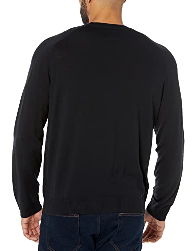 Amazon Aware Men's Regular-Fit Merino Wool V-Neck Sweater (Available in Tall), Black, X-Large