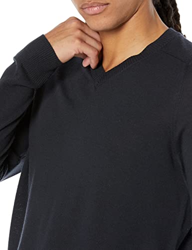 Amazon Aware Men's Regular-Fit Merino Wool V-Neck Sweater (Available in Tall), Black, X-Large