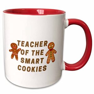 3drose funny christmas image and text of teacher of the smart cookies - mugs (mug-365754-5)