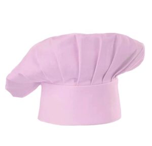 hyzrz chef hat adult adjustable elastic baker kitchen cooking chef cap (pink)