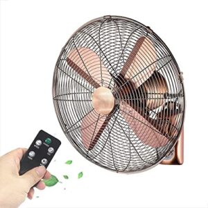 emeng wall fan cooling vintage antique oscillating wall-mounted fan with remote control, 7.5 hour timer and 3 cooling fan modes for home, offices, dormitories, business (size : 18inch)