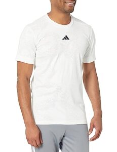 adidas men's tennis london freelift t-shirt, white, x-large