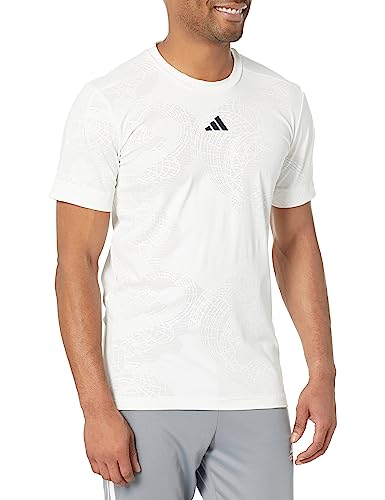 adidas Men's Tennis London Freelift T-Shirt, White, X-Large