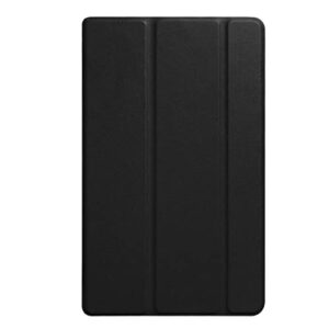 for amazon kindle fire hd8 7th 8th generation (2017/2018 release version) tablet cover,ultra slim lightweight folio stand leather case for kindle fire hd 8 7th 8th gen 8inch (fd-black)