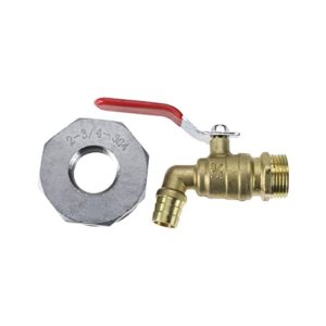 NORJIN 2" Drum Faucet Brass Barrel Faucet 3/4" with EPDM Gasket and Teflon Tape for 55 Gallon Drum