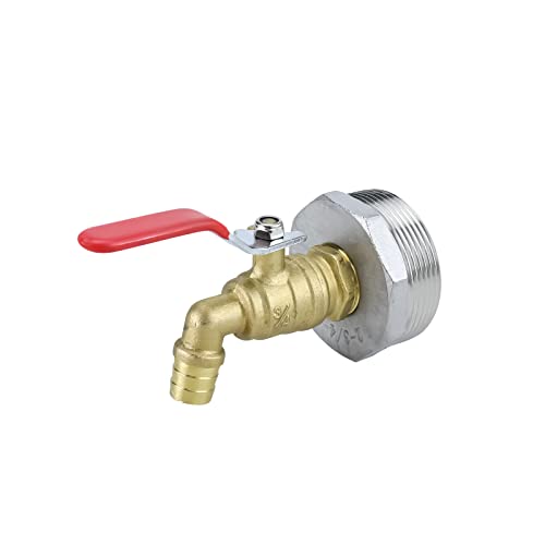 NORJIN 2" Drum Faucet Brass Barrel Faucet 3/4" with EPDM Gasket and Teflon Tape for 55 Gallon Drum