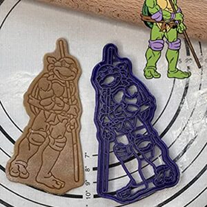 Premium Quality Ninja Turtle Donatello 6” Cookie Cutter and Mold Produced by 3D Kitchen Art