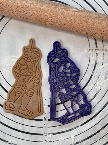 Premium Quality Ninja Turtle Donatello 6” Cookie Cutter and Mold Produced by 3D Kitchen Art