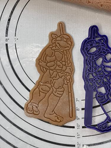 Premium Quality Ninja Turtle Donatello 6” Cookie Cutter and Mold Produced by 3D Kitchen Art