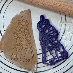 Premium Quality Ninja Turtle Donatello 6” Cookie Cutter and Mold Produced by 3D Kitchen Art