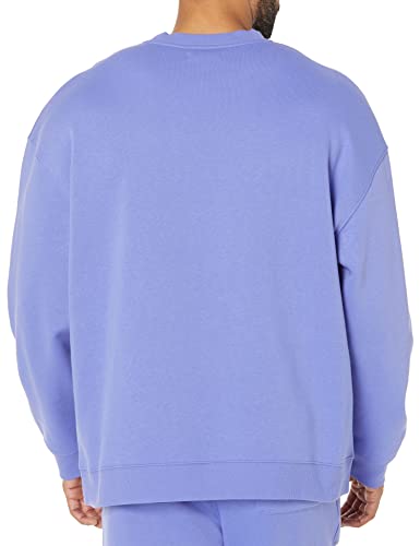 Amazon Essentials Men's Oversized-Fit Crewneck Sweatshirt (Available in Big & Tall), Purple Blue, X-Large