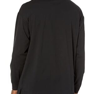 Amazon Essentials Men's 100% Organic Cotton Oversized-Fit Long-Sleeve T-Shirt, Black, Large