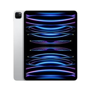 apple ipad pro 12.9-inch (6th generation): with m2 chip, liquid retina xdr display, 256gb, wi-fi 6e, 12mp front/12mp and 10mp back cameras, face id, all-day battery life – silver