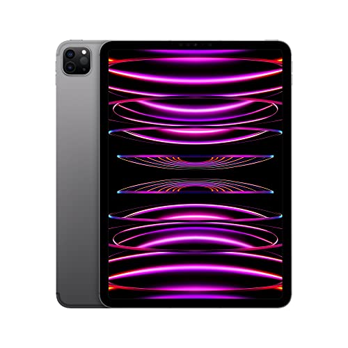 Apple iPad Pro 11-inch (4th Generation): with M2 chip, Liquid Retina Display, 512GB, Wi-Fi 6E + 5G Cellular, 12MP front/12MP and 10MP Back Cameras, Face ID, All-Day Battery Life – Space Gray