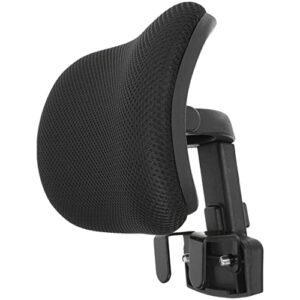 tofficu office chair headrest attachment head support cushion upholstered adjustable height angle for ergonomic executive chair，2.6cm fixing clip backrest thickness 2-2.4cm，not suitable for soft chair