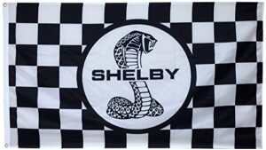 2but shelby checkered cobra svt special vehicle team performance flag 3x5 ft banner (checkered)