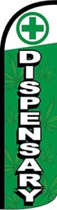 4 less co dispensary windless swooper flag feather banner sign 3x11.5 ft tall (flag only) gq