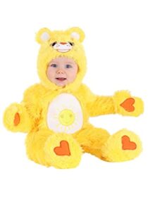 care bears funshine bear costume for infants, care bears baby outfit, yellow care bear jumpsuit 9/12 months