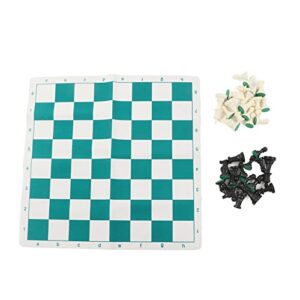 jeanoko roll up chess board set, increase feelings portable chess board set foldable light rollable for adults for travel for picnic(wang gao 75mm)