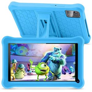 kids tablet 7 inch android 11 tablet for kids(ages 2-10),ram 3gb rom 32gb with 128gb expand, kids software pre-installed, google certified tablet,dual camera, bluetooth, wifi with shockproof case-blue