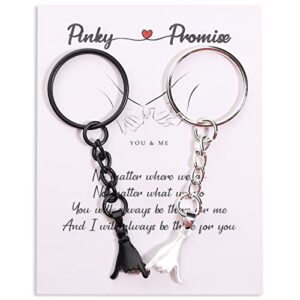 pinky promise keychain for couples valentine gifts for boyfriend girlfriend couples best friend keychains christmas anniversary keychain for women man matching couples key chain for husband wife (bs)