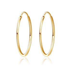 18k gold filled small hoop earrings for cartilage women hoops piercing earring ear cartilage hoops earring handmade tiny thin huggie hoops premium quality gold plated gift for mom (10mm)
