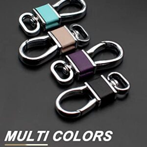 FEYOUN 4 Pack Metal Carabiner Keychain Key Clip Hook, 4 Key Rings Car Key Chain Clips Ring Holder Organizer for Men and Women, Car Accessories, Multi Color