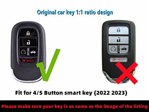 REPROTECTING Silicone Rubber Key Fob Cover Compatible with (5 Buttons) 2022 2023 Honda Accord Civic HR-V CR-V Pilot Sport SI EX EX-L Touring (Black Blue)