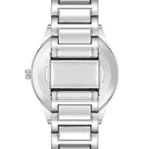 Amazon Essentials Unisex Bracelet Watch, Silver/Navy