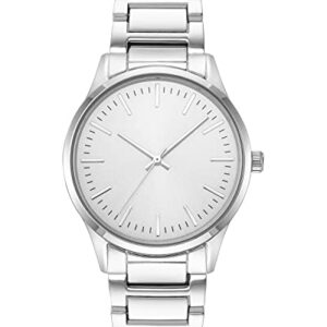 Amazon Essentials Unisex Bracelet Watch, Silver