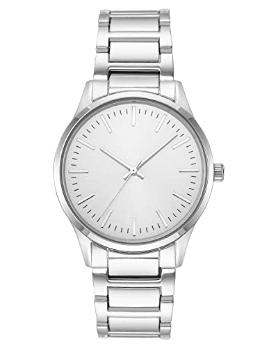 Amazon Essentials Unisex Bracelet Watch, Silver