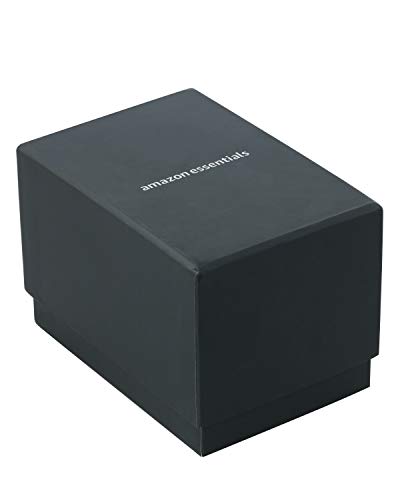 Amazon Essentials Unisex Silicone Strap Watch, Red/Gunmetal Grey