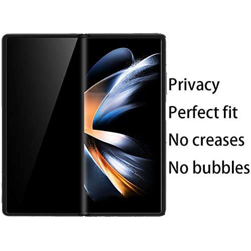 FYDIKHN Anti-Spy Inner Screen Protector Designed for Samsung Galaxy Z Fold 4 5G 2022 and Privacy Outer Screen Protector Soft Anti-Scratch Film Anti-Peeping Full Glue