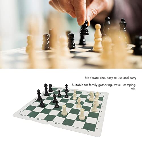 Hidyliu Chess Game Set Roll Up Chess Set Pu Imitation Leather Chess Set with Carrying Bag, Games Home Decoration Kids Games Board Games for Family Travel