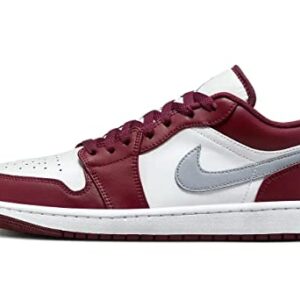 Jordan Men's Air Jordan 1 Low Sneaker, Cherrywood Red/Cement Grey, 10