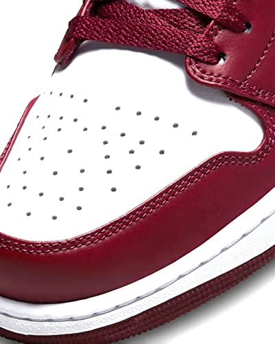 Jordan Men's Air Jordan 1 Low Sneaker, Cherrywood Red/Cement Grey, 10