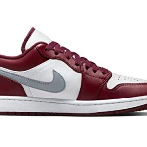 Jordan Men's Air Jordan 1 Low Sneaker, Cherrywood Red/Cement Grey, 10