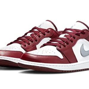 Jordan Men's Air Jordan 1 Low Sneaker, Cherrywood Red/Cement Grey, 10