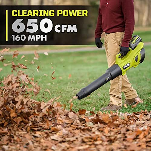 RYOBI 40V HP Brushless Whisper Series 160 MPH 650 CFM Cordless Battery Leaf Blower (Tool Only)