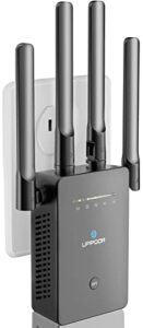 【2022 wifi extender】 wifi range extender signal booster up to 8500sq.ft & 45 devices, internet wi-fi booster and signal amplifier for home, long range wireless repeater with ethernet port, easy setup