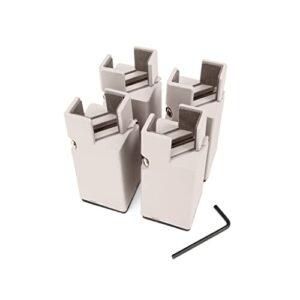 goods4u beige 4" furniture risers with adjustable screw clamp | easily attaches to legs with diameter 0.8"-1.6" | helps posture, back & neck, carpal tunnel | buy now and “level up” your life!