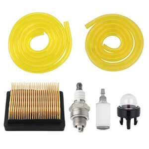 hipa bp42 air filter compatible with ryobi ry08420 ry08420a replace # 900777005, 30805407, 308054093 with fuel lines, primer bulb, fuel filter, spark plug backpack blower repower kit
