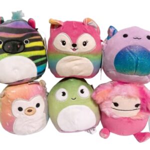 6 pc Set Squishmallows 5" Colorful Crew Bigfoot Squad for Birthday Plush Doll (Bigfoot Hailey)