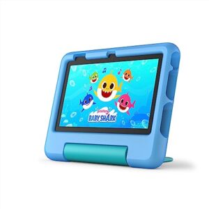 Amazon Fire 7 Kids tablet, ages 3-7. Top-selling 7" kids tablet on Amazon - 2022. Set time limits, age filters, educational goals, and more with parental controls, 32 GB, Blue