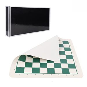 Chess Board Chess Set Board Games Roll Up Chess Mat and Chess Pieces Set, Tournament Chess Pieces, Green Vinyl Travel Chess Mat Chess Board Set Chess Sets (Size : 1)