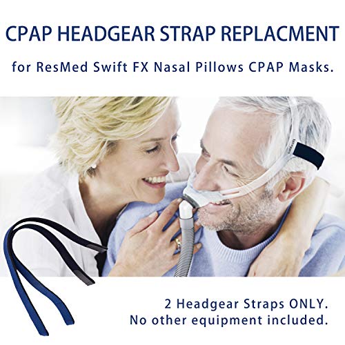 Swift FX CPAP Mask Headgear Strap, Replacement Headgear Straps Compatible with ResMed Swift FX Nasal Pillow, 2 Pack