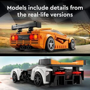 LEGO Speed Champions McLaren Solus GT & McLaren F1 LM 76918, Featuring 2 Iconic Race Car Toys, Hypercar Model Building Kit, Collectible 2023 Set, Great Kid-Friendly Gift for Boys and Girls Ages 9+