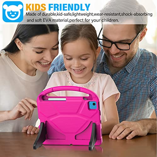 SUPLIK Kids Case for iPad 10th Generation (10.9", 2022) & iPad Air 5th/4th Gen & iPad Pro 11, Durable Shockproof Lightweight Kids Case with Stand/Handle/Pencil Holder for iPad 10.9/11 inch, Pink